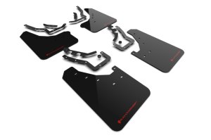 Toyota Tacoma Mud Flap Kit - Front + Rear - Rally Armor - UR Black/Red Logo - Black/Red Logo - `24-`25 Toyota Tacoma Mud Flap Kit - Front + Rear - Rally Armor - UR Black/Red Logo - Black/Red Logo - `24-`25